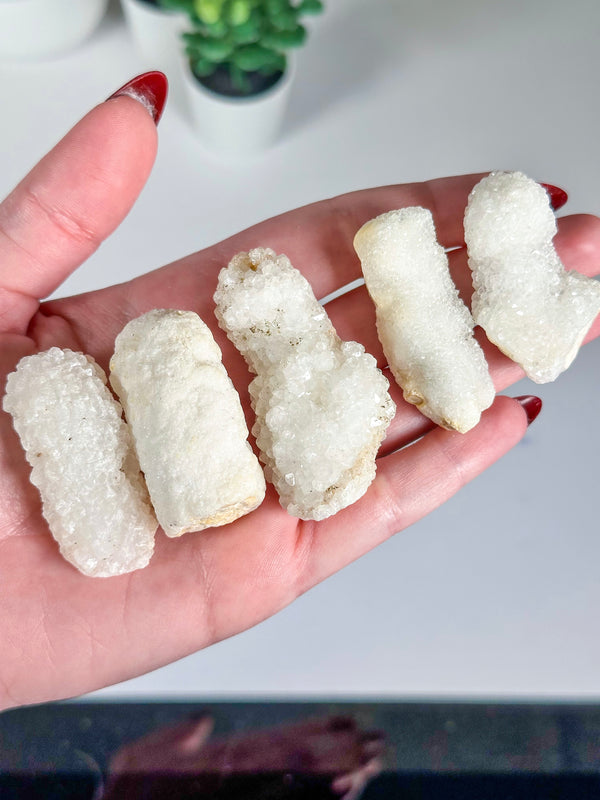 Quartz Stalactites from Jalgaon, Maharashtra, India • ONE Intuitively Chosen Sparkly Druzy Quartz Stalactite from India • Buy One, Get One 50% Off!