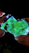Octahedral Green, Purple & Blue Fluorite With Second Generation Purple Cubic Fluorite Crystallization and Pyrite Associations from Huaiyu Mountain, Shangrao City, Jiangxi Province, China