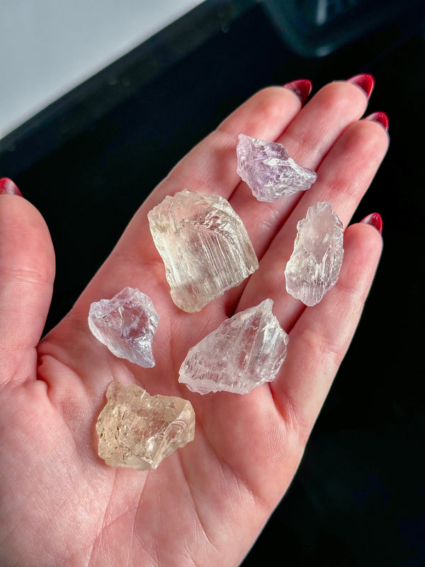 Raw Near Gem Grade Kunzite / Spodumene Specimen • Choose from 4 Different Sizes!