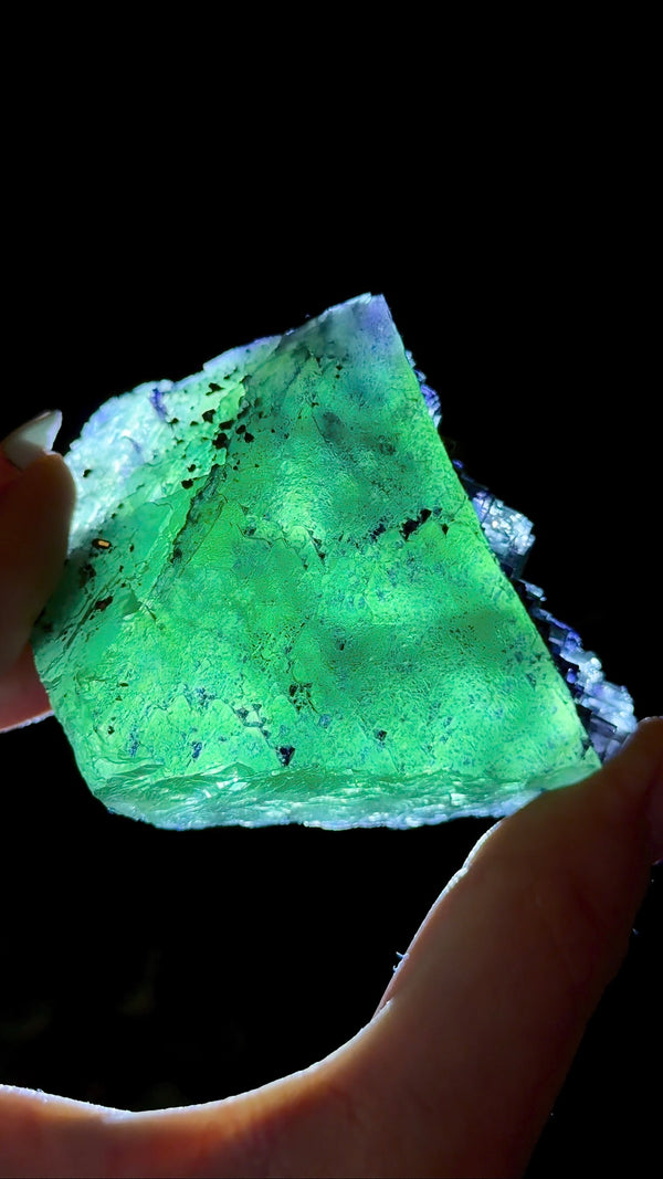 Octahedral Green, Purple & Blue Fluorite With Second Generation Purple Cubic Fluorite Crystallization and Pyrite Associations from Huaiyu Mountain, Shangrao City, Jiangxi Province, China