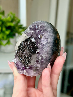 Druzy Amethyst With Calcite Free Form From Uruguay #7