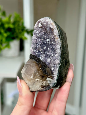 Druzy Amethyst With Calcite Free Form From Uruguay #6