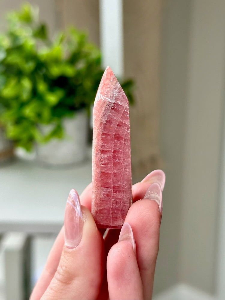 Rhodochrosite tower #1