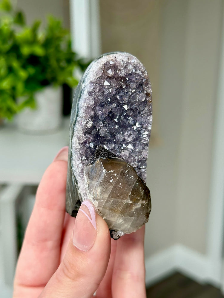 Druzy Amethyst With Calcite Free Form From Uruguay #6