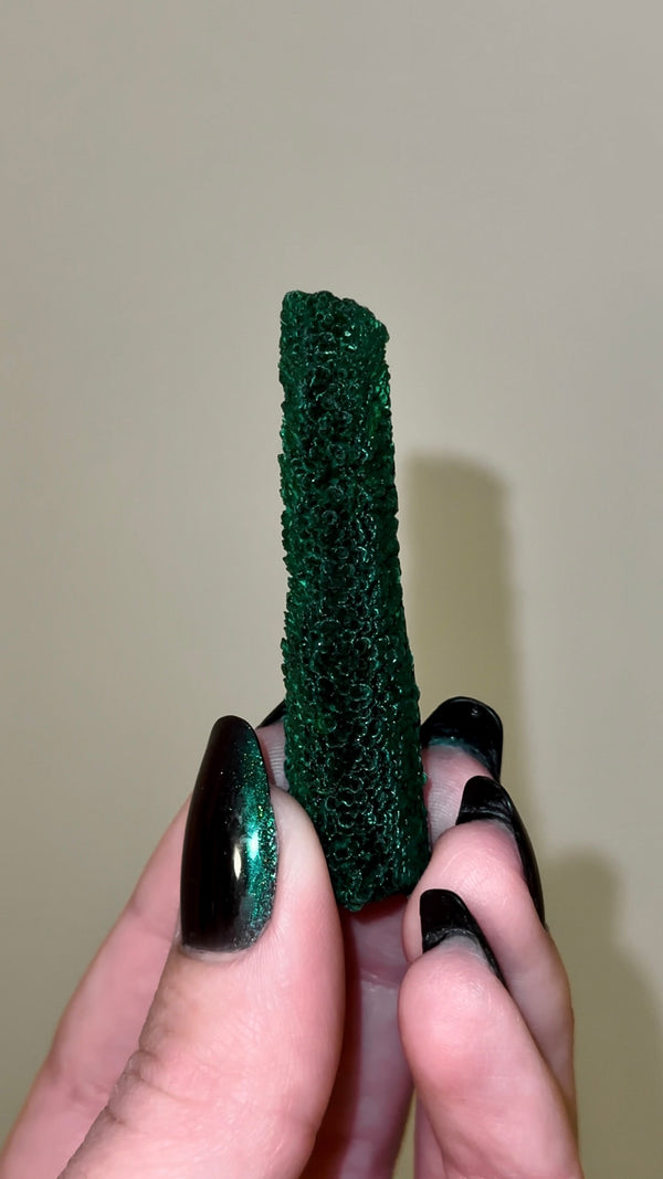 Hollow Malachite Stalactite from Shilu Mine, Yangchun County, Yangjiang, Guangdong, China
