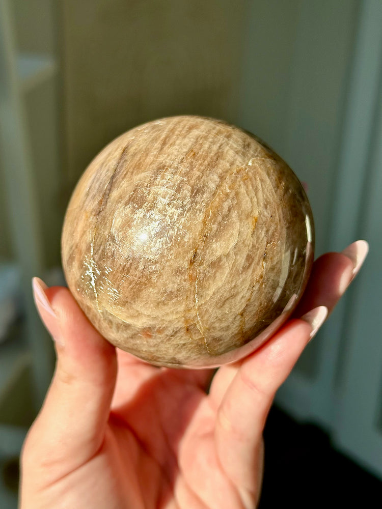 Peach Moonstone Sphere #1