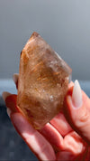 Statement Smokey Quartz with Gold, Copper & Red Rutile Faceted Freeform from Diamantina, Brazil