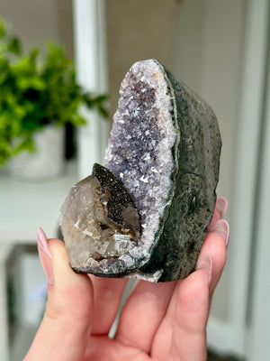 Druzy Amethyst With Calcite Free Form From Uruguay #6