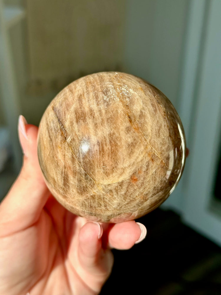 Peach Moonstone Sphere #1