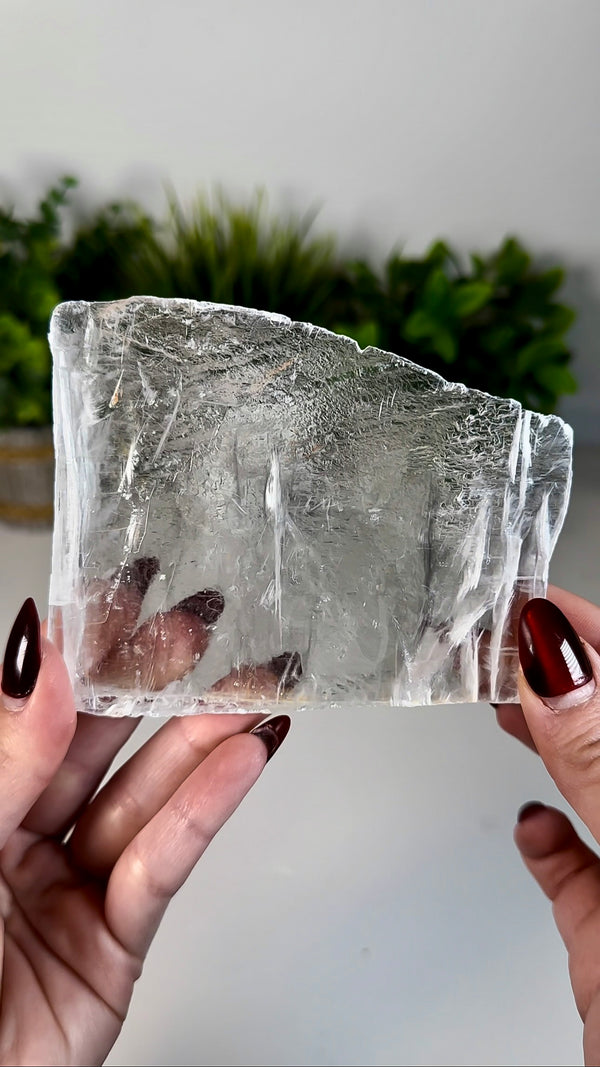 Water Clear Selenite Slab From Utah