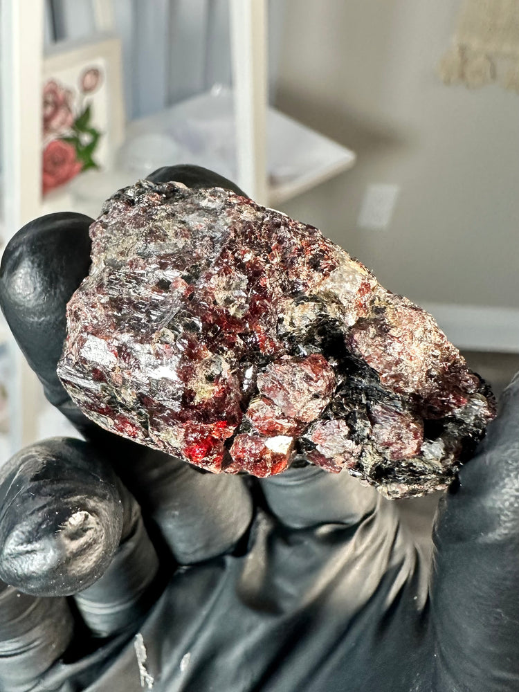 Gemmy Garnet Specimen From River Valley Mine, Ontario #4