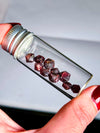 Raw Almandine Garnet Gem Bottles (10 pcs) • 10 Piece Bulk Set of Mini Red Almandine Garnet Specimens from Pakistan