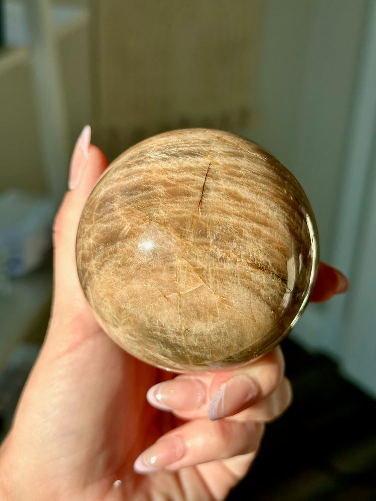 Peach Moonstone Sphere #1