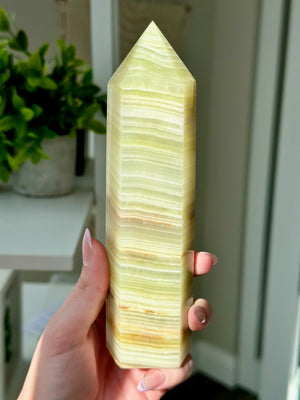 XL Green Calcite Tower (AKA Green Onyx)