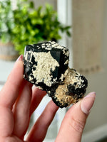 Namibian Mercedes Schorl With Calcite