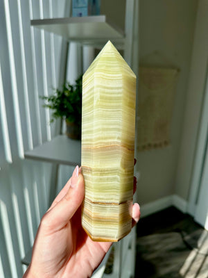 XL Green Calcite Tower (AKA Green Onyx)