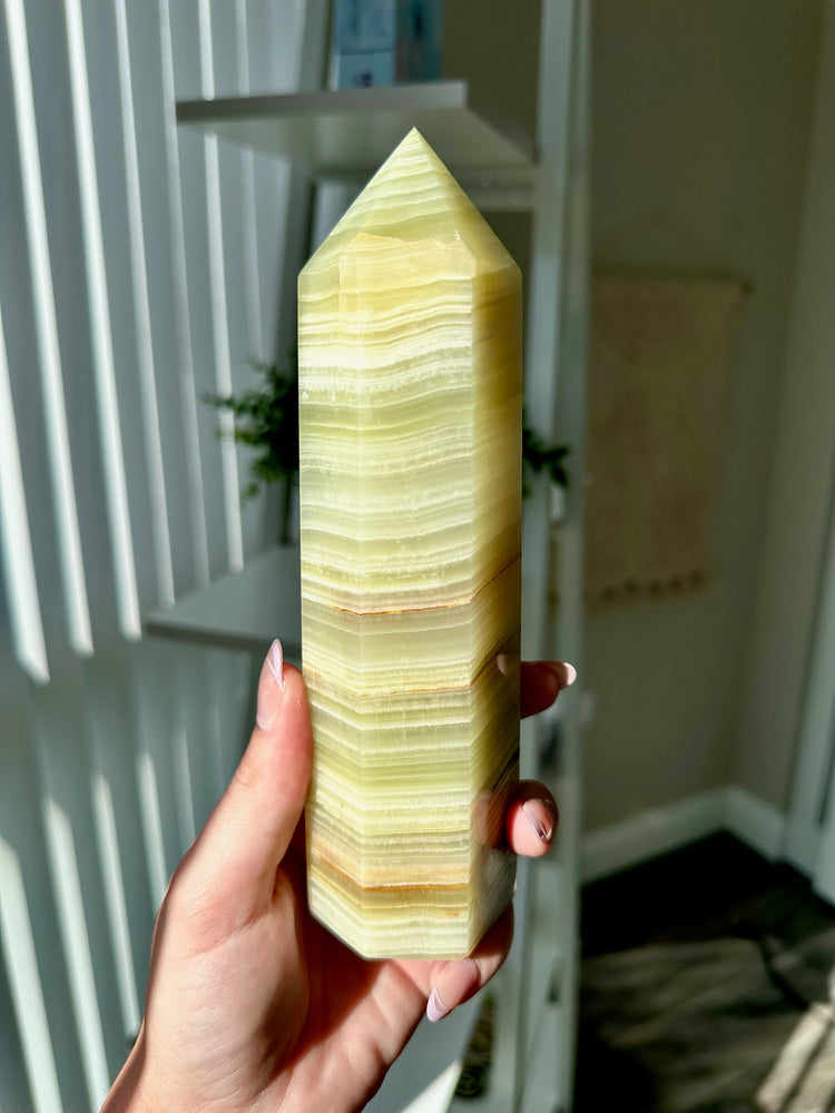 XL Green Calcite Tower (AKA Green Onyx)