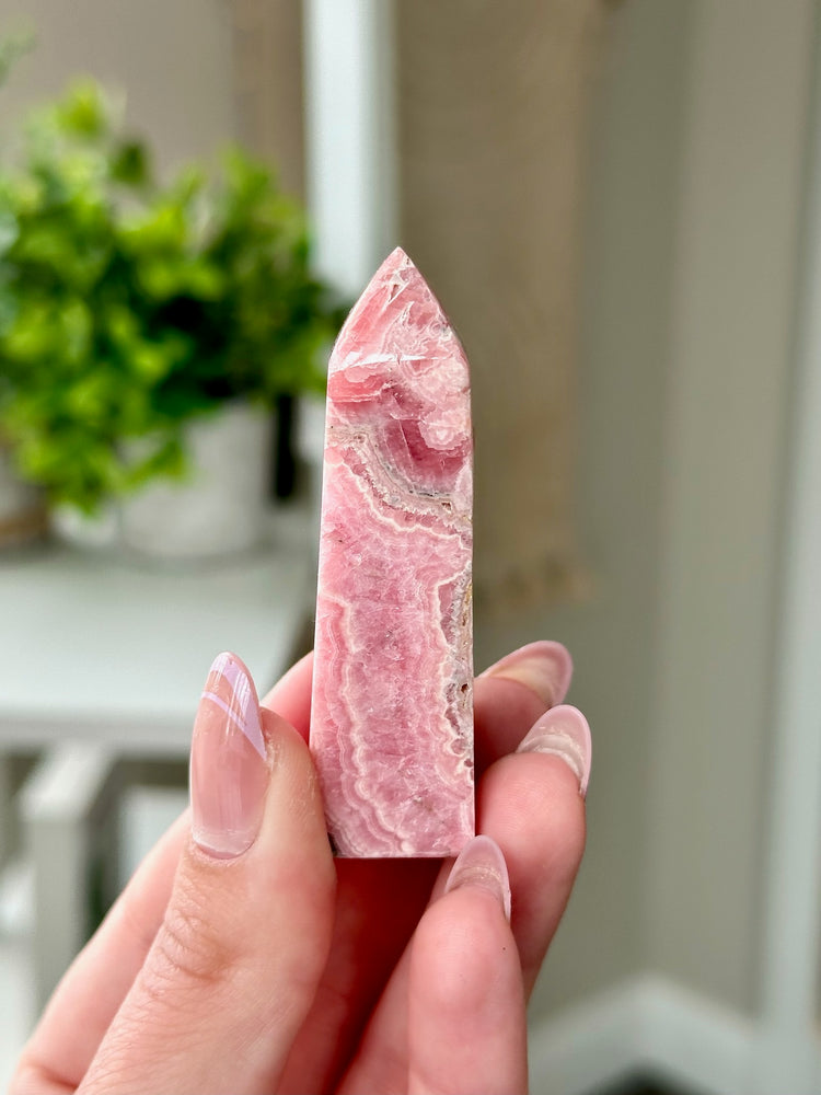 Rhodochrosite tower #2