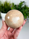 Flashy Peach Moonstone Sphere from Madagascar