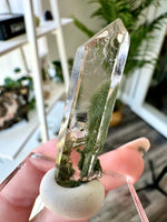 Water Clear High Altitude Himalayan Quartz with Chlorite & Golden Rutile from Manihar Mine, Kullu Valley, Himachal Pradesh, India