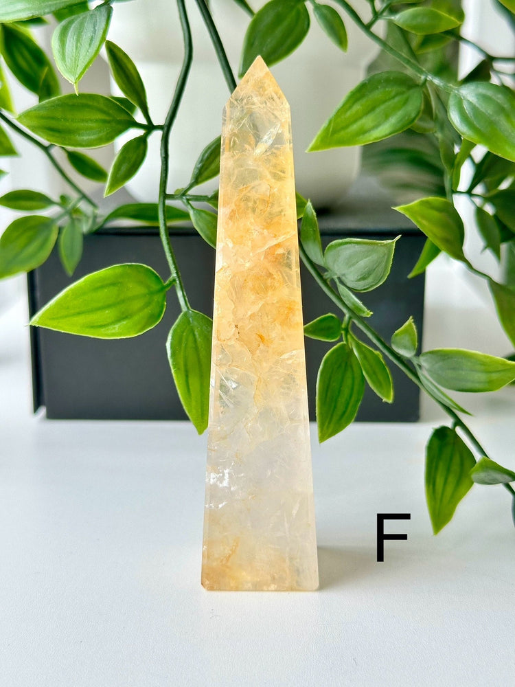 High Quality Golden Healer Obelisks from Brazil  Choose Your Own! Golden Healer Quartz Tower Obelisk from Brazil