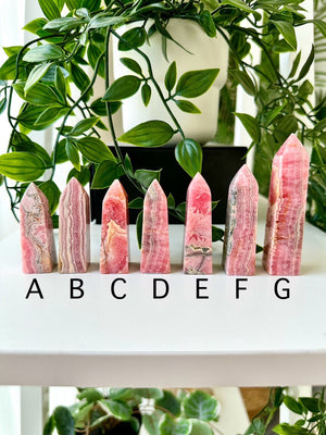 High Quality Rhodochrosite Towers / Obelisks from Argentina  Choose Your Own!  Argentina Rhodochrosite Obelisk Towers