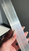 XL Satin Spar Rod from Morocco • 16" Length Natural Selenite Satin Spar Wand from Morocco