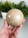 Flashy Peach Moonstone Sphere from Madagascar