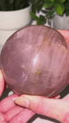 XL Star Rose Quartz Sphere from Madagascar