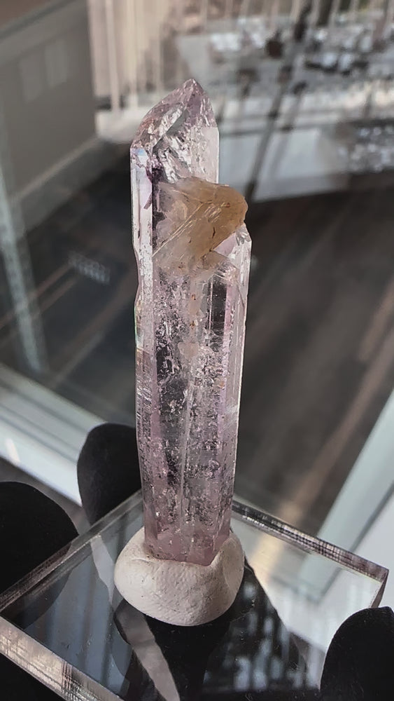 Light Brandberg Amethyst With Prehnite & Enhydro