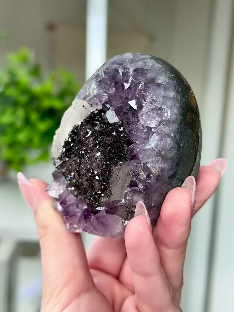 Druzy Amethyst With Calcite Free Form From Uruguay #7