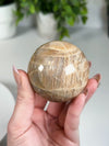 Flashy Peach Moonstone Sphere from Madagascar