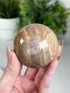Flashy Peach Moonstone Sphere from Madagascar