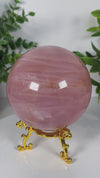 XL Star Rose Quartz Sphere from Madagascar