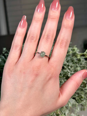 Green Aventurine Ring  925 Sterling Silver Adjustable Dainty Green Aventurine Crystal Ring  Dainty Oval Aventurine 925 Crystal Ring